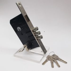 Fechadura Anox em aço inox 3 pinos