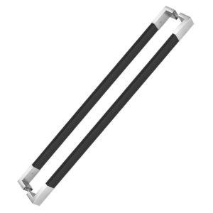 Puxador Tarin Preto com inox