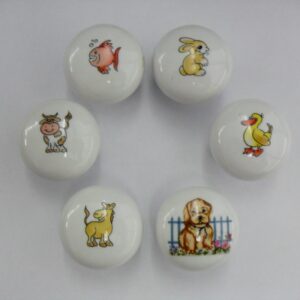 Puxadores porcelana Bichinhos