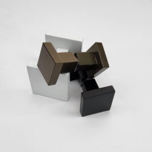 Puxador duplo Alumínio QUADRADO